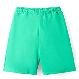 kookie kids india Kookie Kids 240GSM Terry Shorts With HD Print and Drawcord - Green image 2