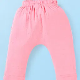 Babyhug Interlock Full Length Diaper Leggings With Floral Print Pack Of 3 - Pink & Lavender image 3