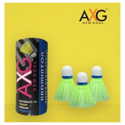 axg new goal AXG Durable Stylish Design 2 Racquets With 3 Plastic Shuttles Net And Cover Badminton Kit (Purple) image 4