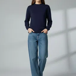 SANDPIPER Women Solid Woollen Pullover image 4