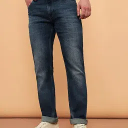 Wrangler Dark Blue Straight Fit Jeans-image-58