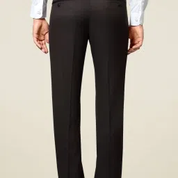 Van Heusen Dark Brown Comfort Fit Trousers image 2