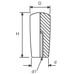 RS PRO Tapered Handle M10x15 mm, 7027778 image 5