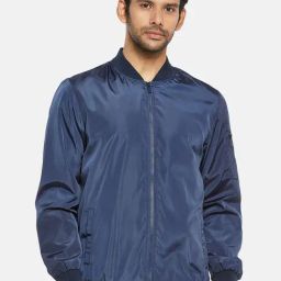 Sf Jeans By Pantaloons Navy Regular Fit Bomber Jacket-picture-41