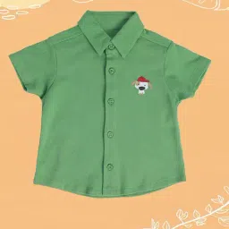 MINIKLUB Kids Green Self Design Shirt-picture-20