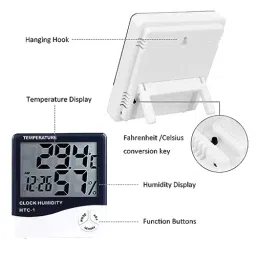 WKM Digital Display ABS Plastic Humidity and Temperature Meter KTN289 image 2