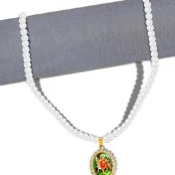 Utkarsh Gold-Plated Oval Pendants with Chains-picture-29