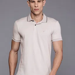 Allen Solly Self-Checked Polo Collar Regular Fit T-shirt-picture-13