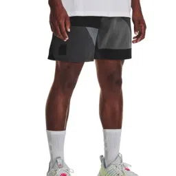 Under Armour Black Loose Fit Colour Block Sports Shorts-picture-40