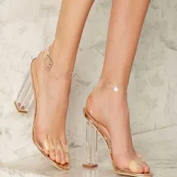 Shoetopia Women's Beige Ankle Strap Sandals-image-9