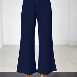 OOMPH! FACTOR Women Relaxed Flared High-Rise Wide Leg Trousers-image-78