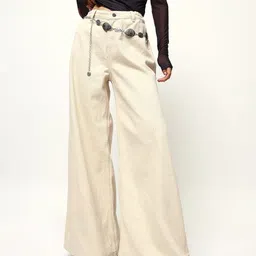 High Star Women Cotton Comfort No Fade Wide Leg High-Rise Jeans-picture-41