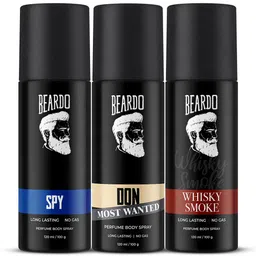 BEARDO Men Set Of 3 Deodorant - Don Most Wanted + Spy + Whiskey Smoke - 120ml Each-image-66