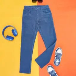 Pantaloons Junior Blue Regular Fit Trousers-picture-16