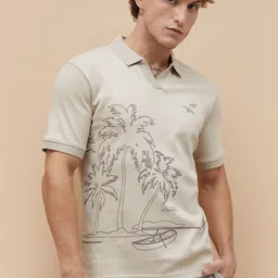 Fame Forever by Lifestyle Men Floral Printed Polo Collar Pockets T-shirt-image-78