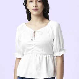 Coolsters by Pantaloons Kids White Cotton Self Pattern Top-picture-9