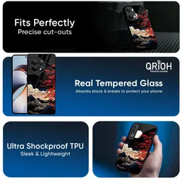 QRIOH Scarlet Serenity Printed Lightweight Silicone OnePlus Nord CE 3 5G Glass Back Case image 5