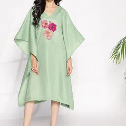 LetsDressUp Women Floral Kimono Sleeve Kaftan Midi Dress-picture-13
