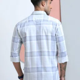 RIGS AND RAGS Checked Spread Collar Classic Regular Fit Shirt image 5