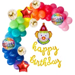 Party Anthem Carnival Clown Theme DIY Latex Balloon Garland Arch Kit - Pack Of 208-picture-14