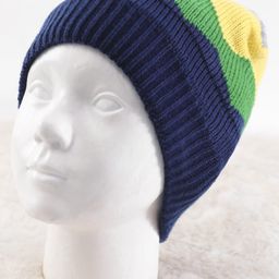 Pine Kids Knit Color Block Design Winter Caps - Blue & Yellow-picture-32