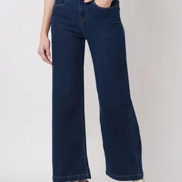 Mast & Harbour Women Wide Leg Clean Look Cropped Jeans-picture-29