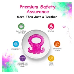 Adore Luscious Water Filled EVA Teethers- Pink Ocotpus -2 pack image 2