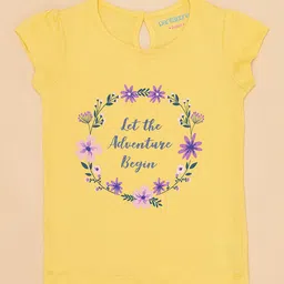 Pantaloons Junior Pack Of 2 Half Sleeves Fairy & Floral Printed Tees - Multi Colour image 4