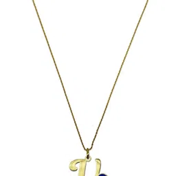 Digital Dress Room Gold-Plated Alphabet V Pendent image 4