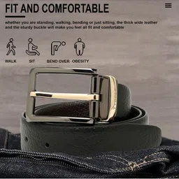 TYBELT Men Textured Leather Reversible Formal Belt image 3