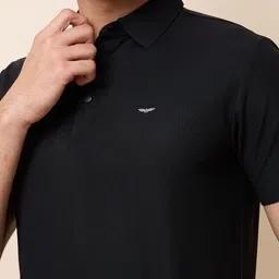 Park Avenue Men Solid Polo Collar Cotton T-shirt image 5