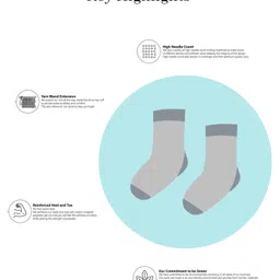 Elementary Anti Microbial Super Soft Ankle Length Organic Cotton Socks Farm Animals Print Pack Of 3 - Multicolor (Color May Vary) image 4