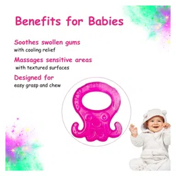 Adore Luscious Water Filled EVA Teethers- Pink Ocotpus -2 pack image 4