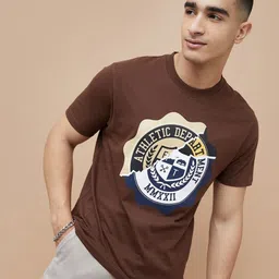 Fame Forever by Lifestyle Men Typography Printed Round Neck Cotton Regular Fit T-shirt image 1