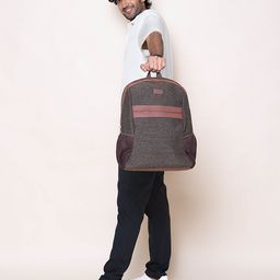 ZOUK Men Solid Medium Fabric Backpack-picture-23