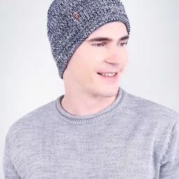 Bharatasya Unisex Cotton Knitted Heathered Beanie Cap-picture-32