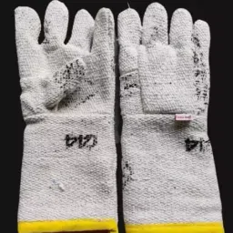Swavind Safety Hand Gloves Asbestos Fiber 36 cm (14 inch Pair) Length Free Size (Pack of 12 Pair) image 3