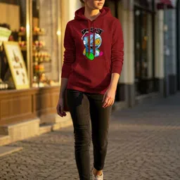 Dagcros Girls Printed Hooded Sweatshirt image 3