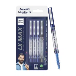 Schneider LX-Max 3 Blue & 1 Black Roller Ball Pen (Pack of 4)-picture-40