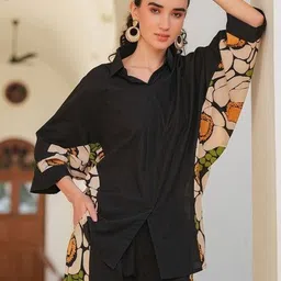 BAESD Pure Cotton Printed Shirt With Trousers Co-Ords image 4