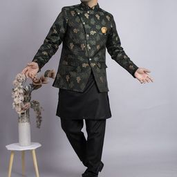 Xepon Men Floral Regular Kurta with Pyjamas-picture-8