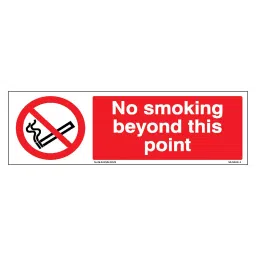 SUNSIGNS  No Smoking beyond this point Signage Size 600x200 mm HP Print + Vinyl, SS0214-image-45