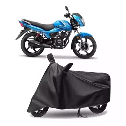 Auto Pearl Polyester Two Wheeler Cover for TVS Victor BS6 (Grey)-picture-14