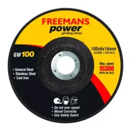 Freemans 4 Inch/100 mm Black Aluminum Oxide A24RBF Grinding Wheel, GW100-picture-16