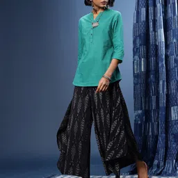 Taavi Woven Legacy Pure Cotton Kurti image 5