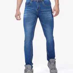VASTRADO Blue Regular Fit Stretchable Jeans-image-15
