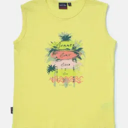 Gini & Jony Kids Yellow Printed Vest-picture-35