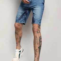 Campus Sutra Blue Regular Fit Denim Shorts-picture-46
