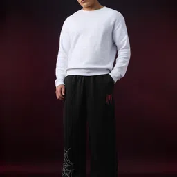 The Souled Store Men Printed Mid Rise Track Pants image 5