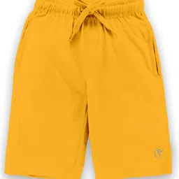 Kiddopanti Placement Printed Knee Length Shorts - Mustard Yellow-picture-13